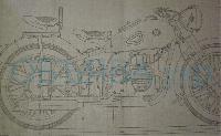 Атлас чертежей узлов и деталей для мотоцикла М72, чертежи узлов и деталей, мотоцикл М72